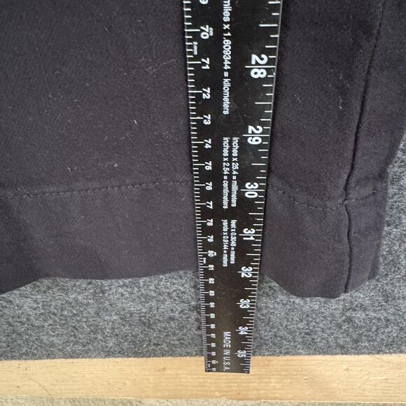 Pilcro Pants Women's 25 Black Wide Leg Flare High Rise Cuffed Hem Trouser Chino - Picture 7 of 12